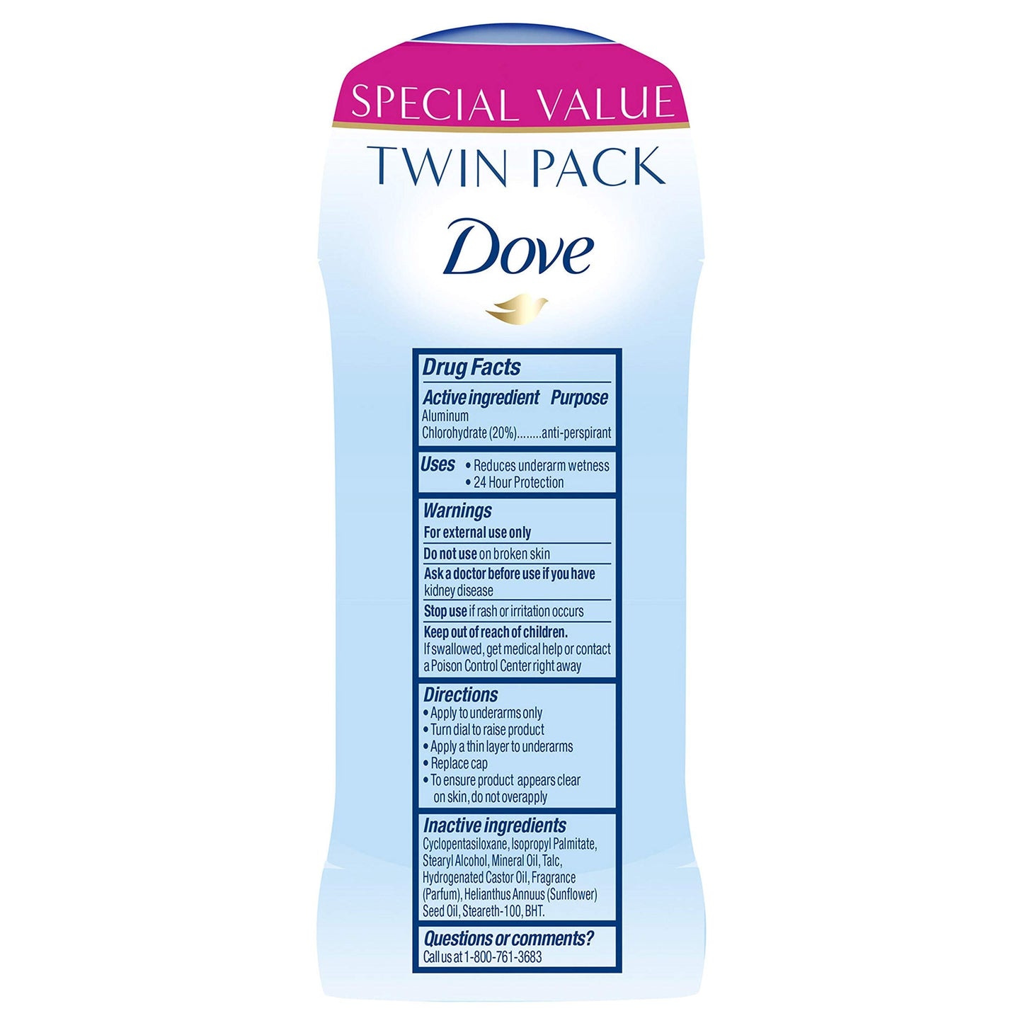 Dove Anti-Perspirant Deodorant Invisible Solid, Powder, Twin Pack 5.20 oz (Pack of 2) Beauty and Personal Care Dove