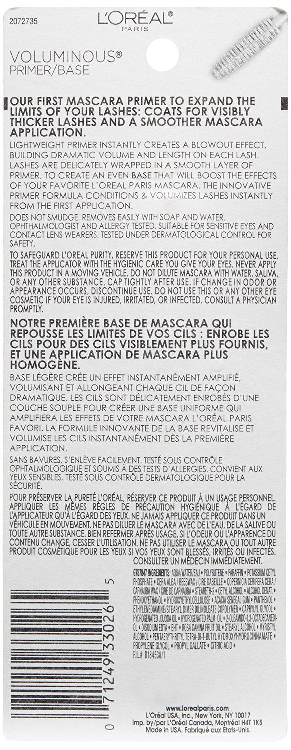 L'Oréal Paris Voluminous Primer Mascara, Primer, 0.24 fl. oz. Beauty & Personal Care L'Oreal Paris