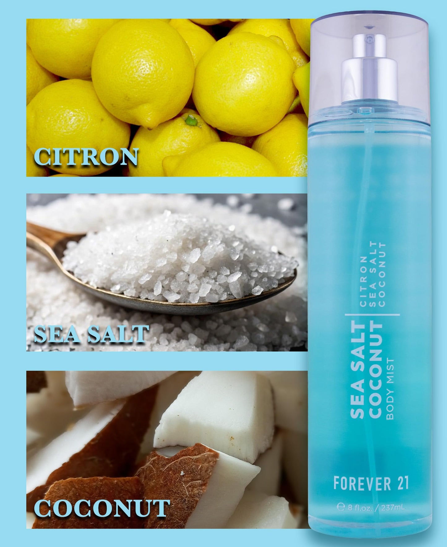 Forever 21 Sea Salt Coconut Body Mist, 8 fl. oz. Beauty & Personal Care Forever 21