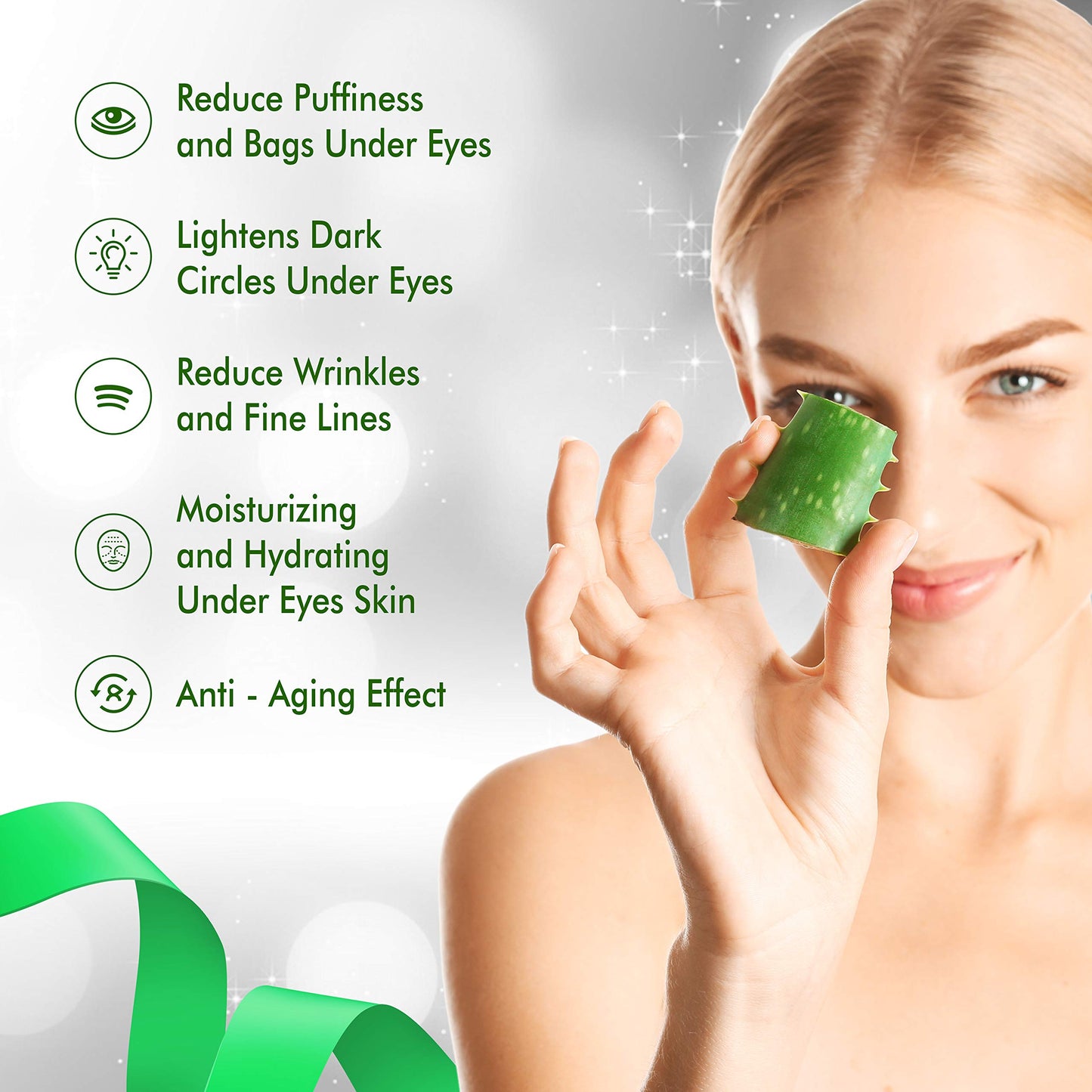 Aloe Vera Eye Treatment Mask (30 Pairs) Reduces Puffiness, Wrinkles, Puffy and Bags Under Eyes, Lightens Dark Circles, Undereye Patches Moisturizes Beauty & Personal Care My Alle Care