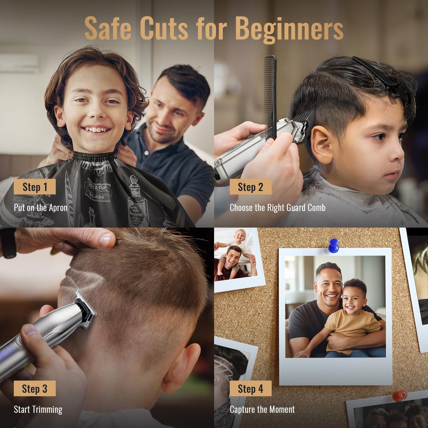 Jack & Rose Clippers and Trimmers Set, Cordless Hair Clippers for Men, Barber Clippers Set Beauty and Personal Care Jack & Rose