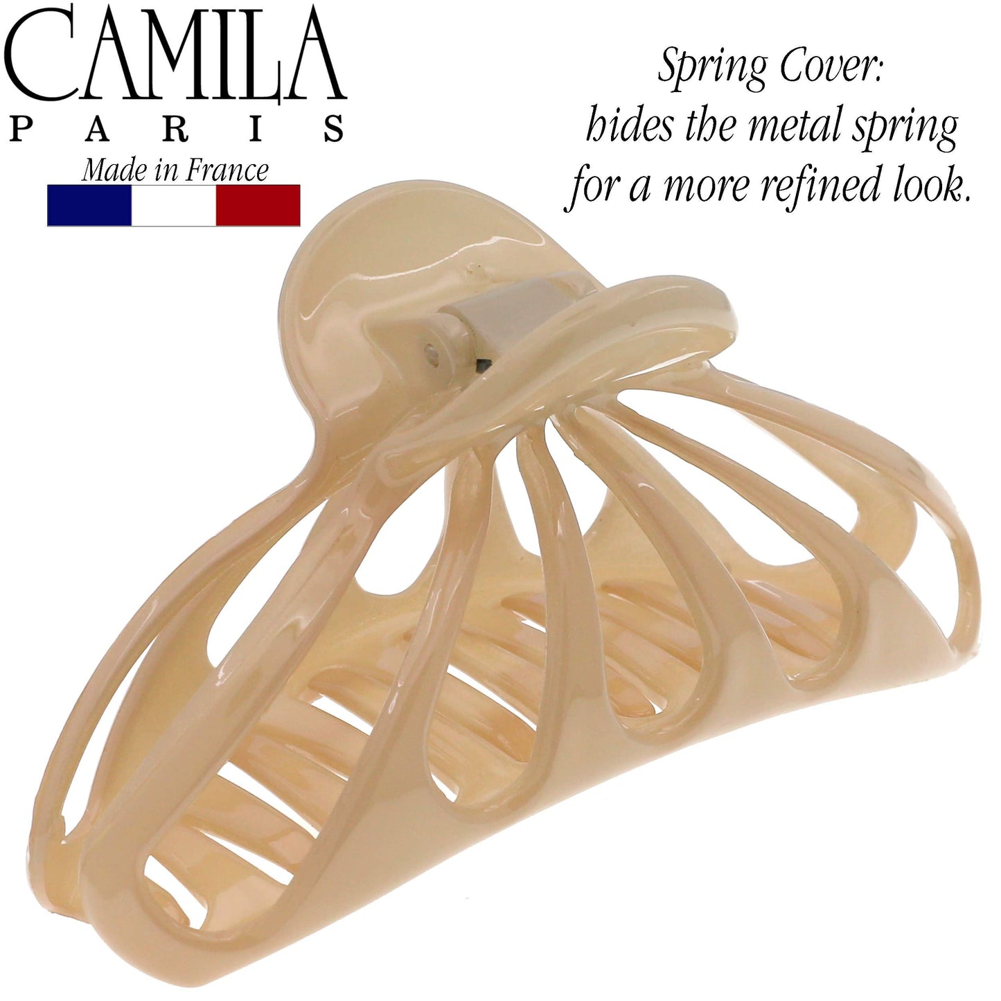 Camila Paris CP3054 French Hair Clip for Women with Thick, Long and Curly Wavy hair, Beige, No Slip Girls Fashion Styling Hair Accessory, Strong Hold Beauty & Personal Care Camila