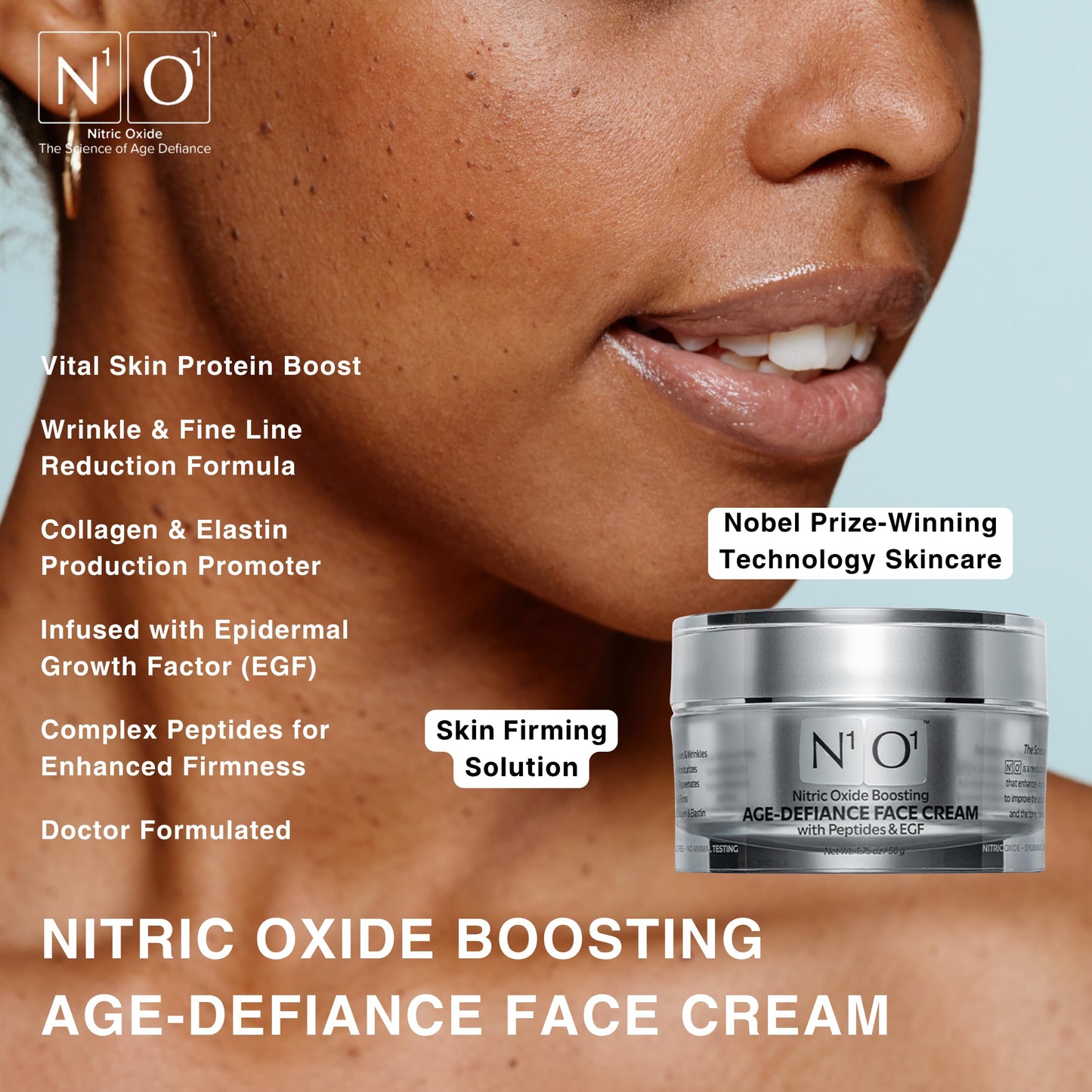 N1O1 Moisturizer Face Cream - Day & Night Face Moisturizer with Nitric Oxide, Peptide Complex, Epidermal Growth Factor - Tightening & Firming Skin Beauty & Personal Care N1O1