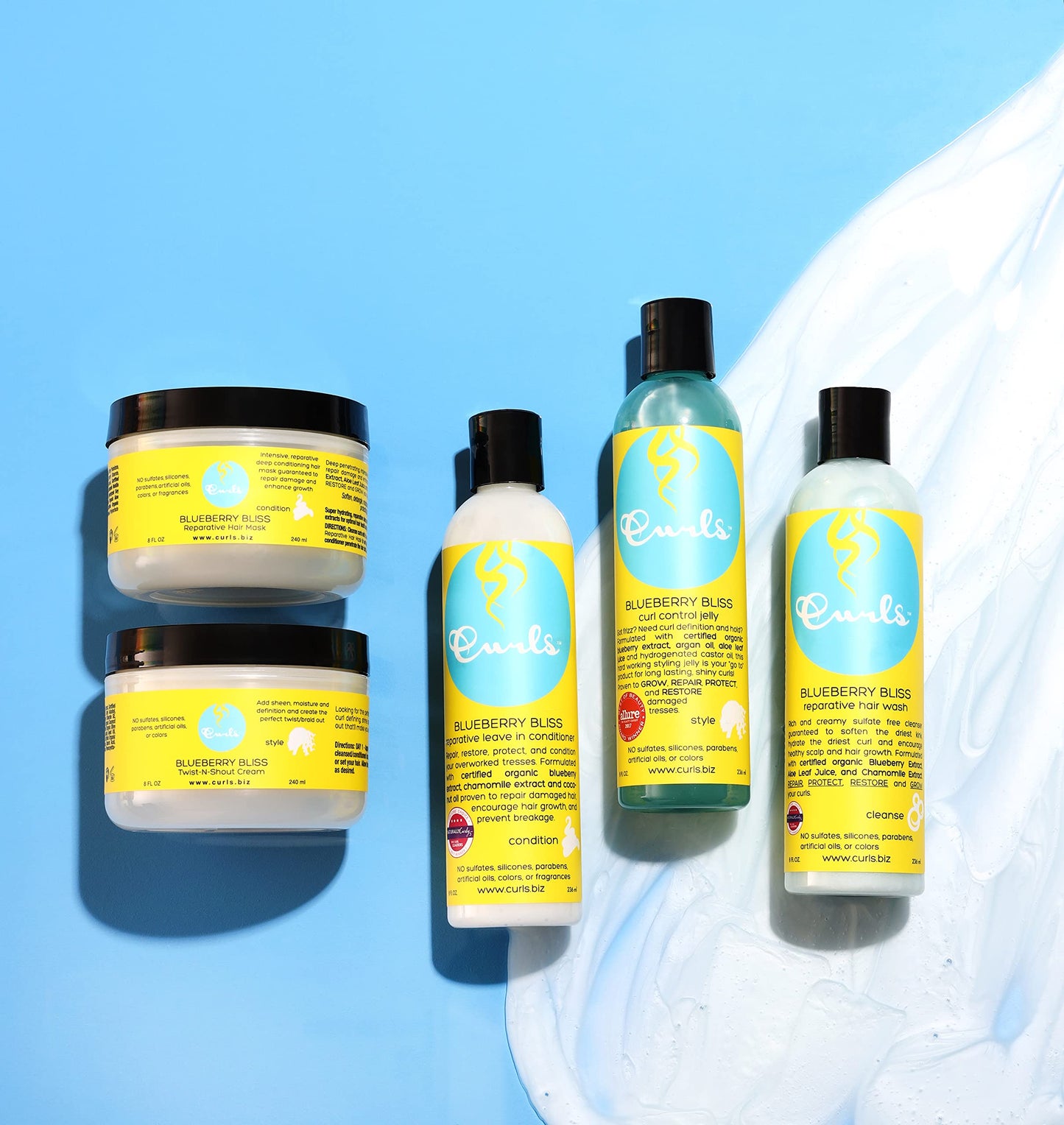 Curls Blueberry Bliss Reparative Leave In Conditioner - Repair Damage and Prevent Breakage - Encourage Hair Growth - For Wavy, Curly, and Coily Hair Beauty and Personal Care Curls