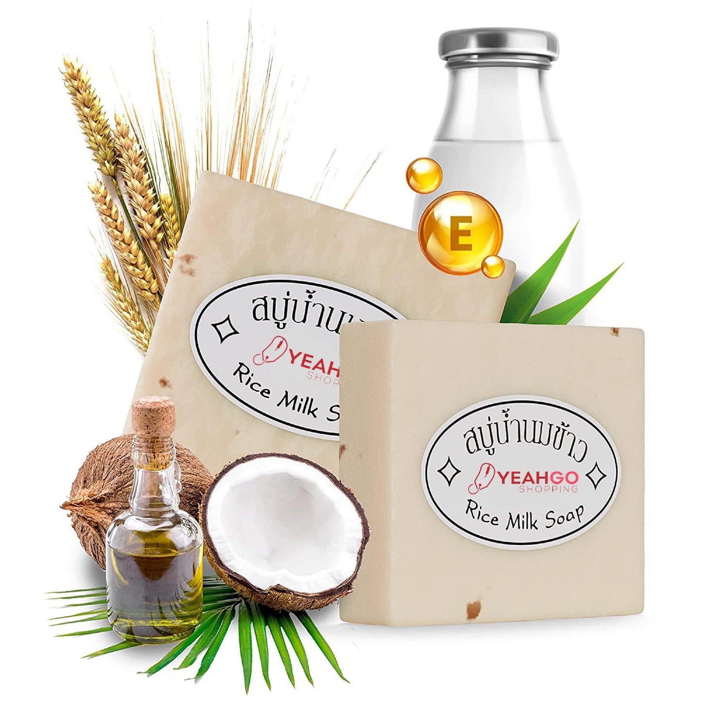 Original Rice Milk Soap Bar Thailand Jasmine 60-65 Grams Handmade Gluta Collagen Douro Jabon Douro Real Fuentes Pourres Grade Moisturizing Organic Beauty & Personal Care Yeahgoshopping