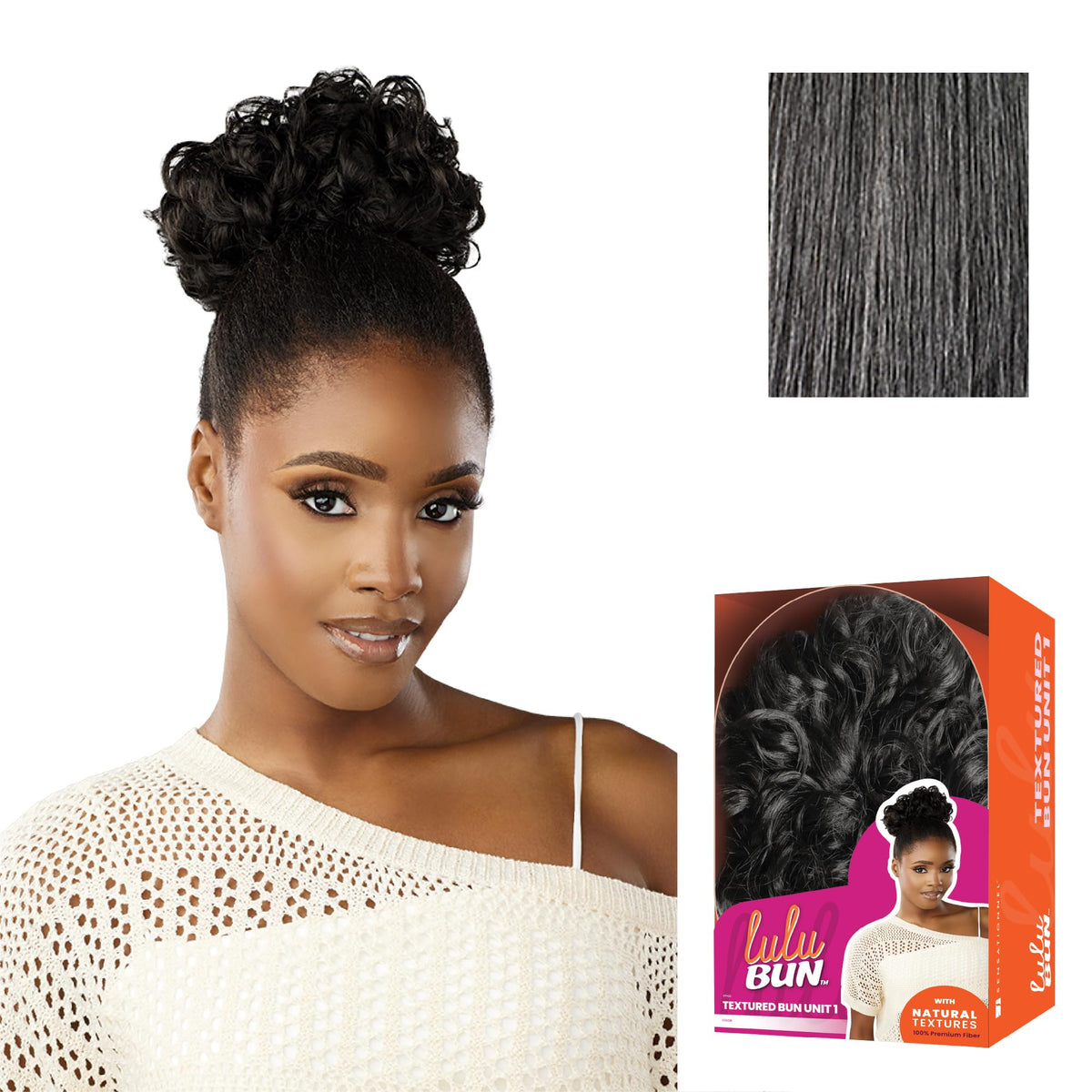 Sensationnel Lulu Bun Hair Extensions-Textured Bun Unit 1,M44
