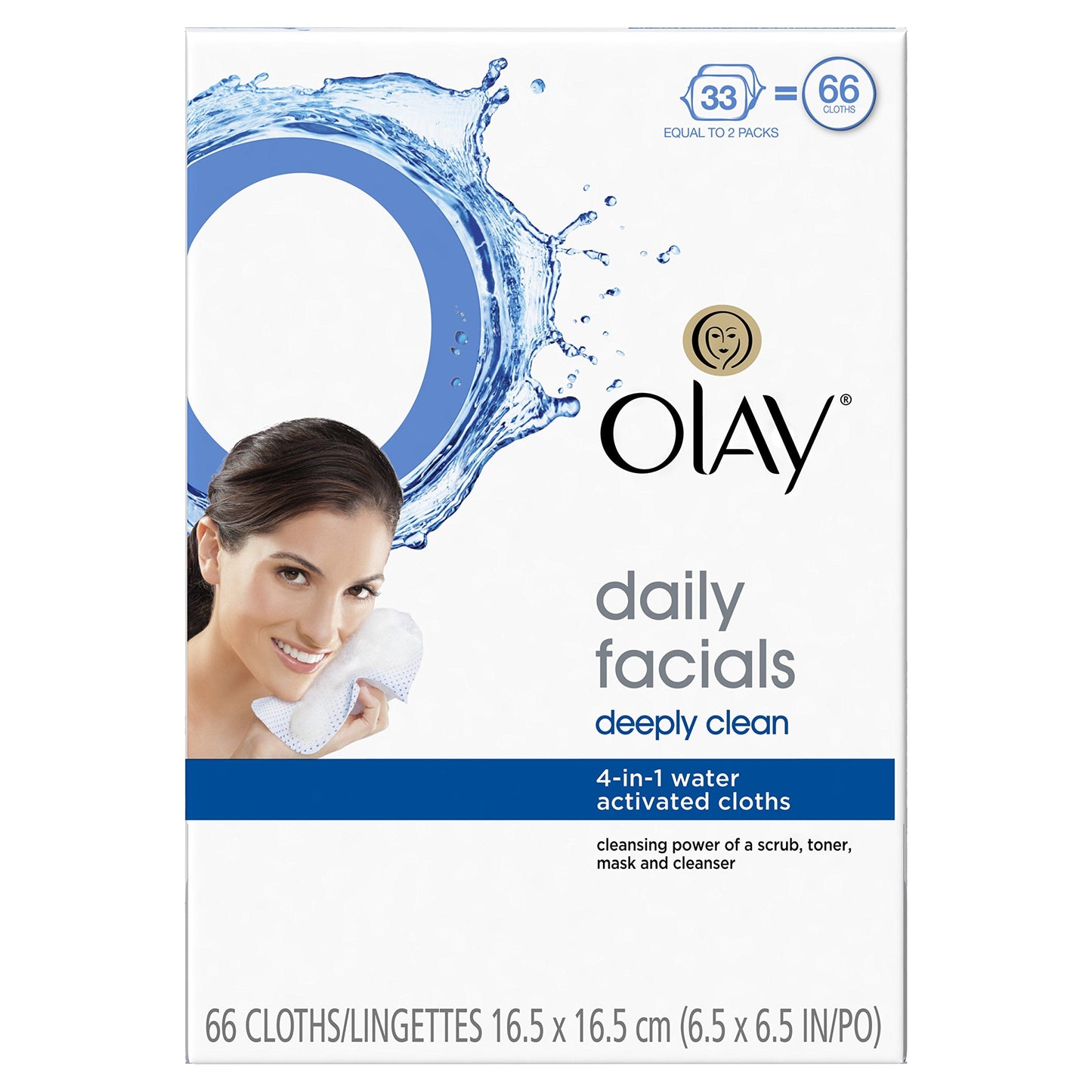 Olay 4-in-1 Combination/Oily Daily Facial Cloths, 66 Count Beauty & Personal Care Olay