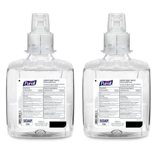 PURELL HEALTHY SOAP BAK E2 Antimicrobial Foam, Fragrance Free, 1200 mL Refill for PURELL CS6 Automatic Soap Dispenser (Pack of 2) - 6585-02 Beauty & Personal Care Purell