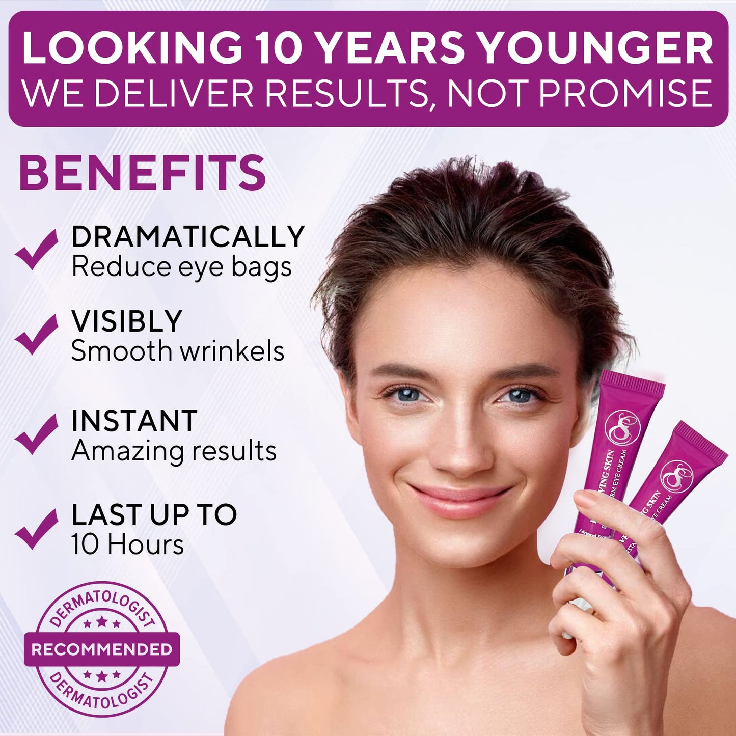 Everliving Skin Instant Firming & Tightening Eye Cream (12 ml) - Temporarily Reduces Under-Eye Bags, Puffiness, Wrinkles & Fine Lines for a Youthful Beauty & Personal Care Everliving Skin