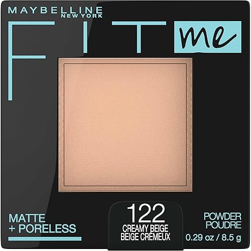 Maybelline Fit Me Matte + Poreless Pressed Face Powder Makeup & Setting Powder, Creamy Beige, 1 Count Beauty & Personal Care MAYBELLINE