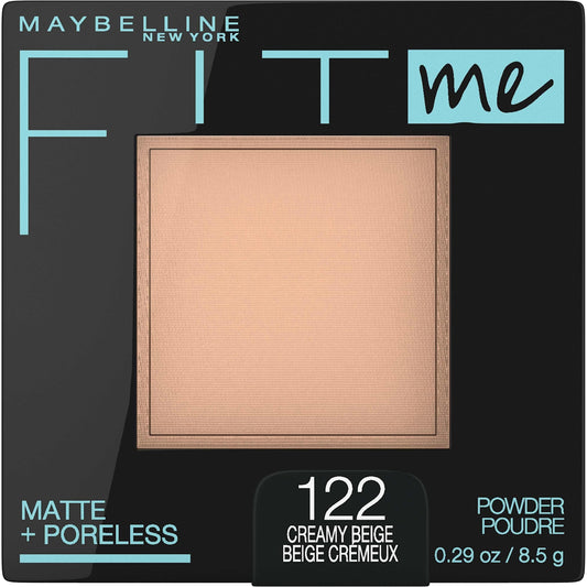 Maybelline Fit Me Matte + Poreless Pressed Face Powder Makeup & Setting Powder, Creamy Beige, 1 Count Beauty & Personal Care MAYBELLINE