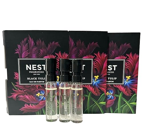 NEST Black Tulip Sample Perfume Parfum 1.5 ml / 0.05 fl.oz - Vial Spray Set of 3 Vials (2714) Beauty & Personal Care NEST New York