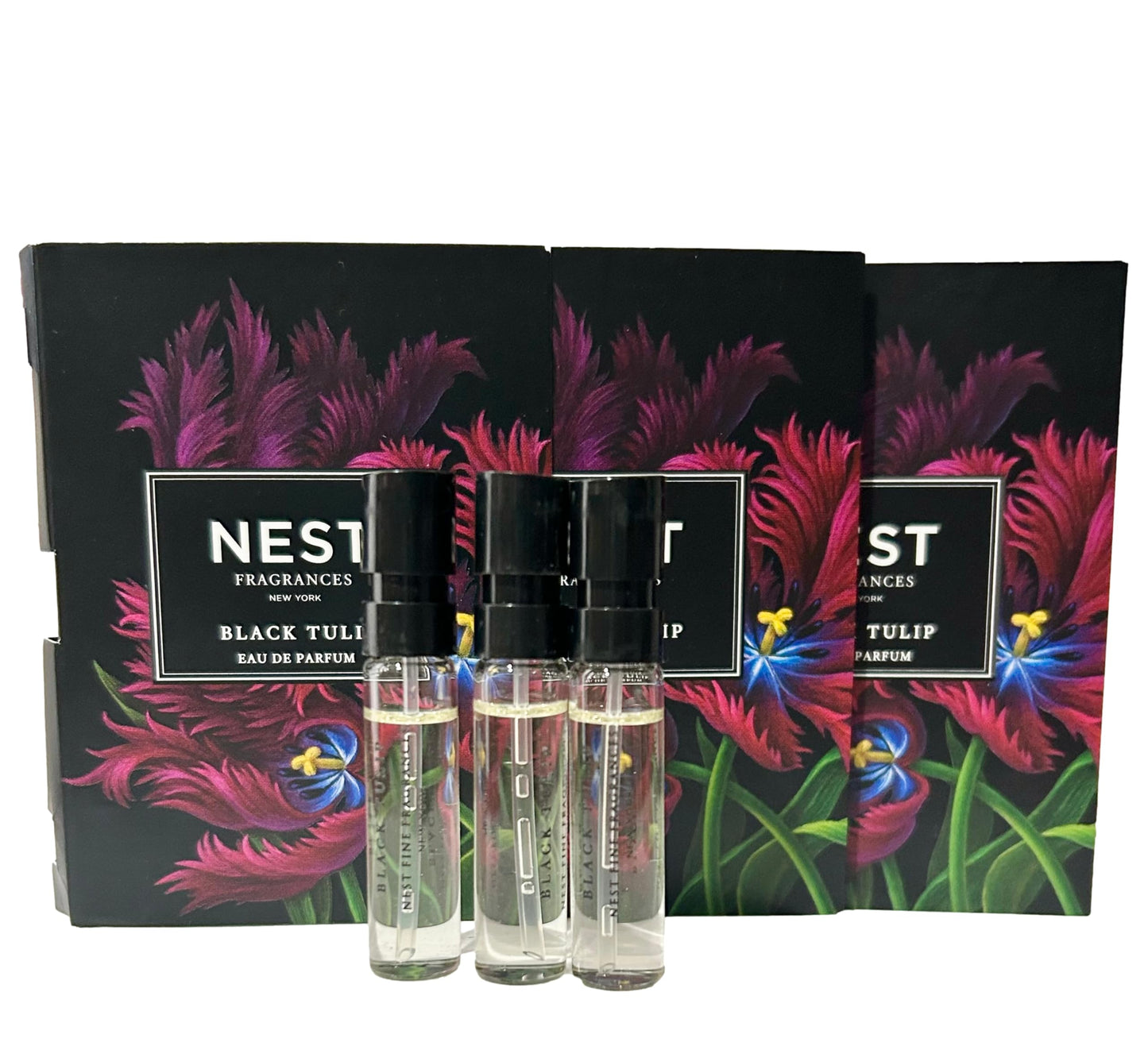 NEST Black Tulip Sample Perfume Parfum 1.5 ml / 0.05 fl.oz - Vial Spray Set of 3 Vials (2714) Beauty & Personal Care NEST New York