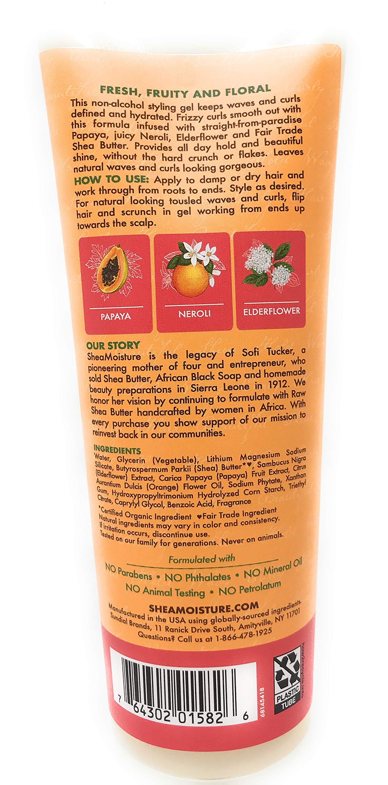 Shea Moisture, All Day Frizz Control Styling Gel Papaya & Neroli, 8 Ounce Beauty & Personal Care Shea Moisture