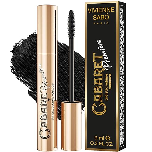 Vivienne Sabó Cabaret Premiere Black Mascara, Volume and Length, Defining, Curling, No Flaking, No Clumping, Smudge Proof, Washable, Cruelty-Free Beauty & Personal Care Vivienne Sabó