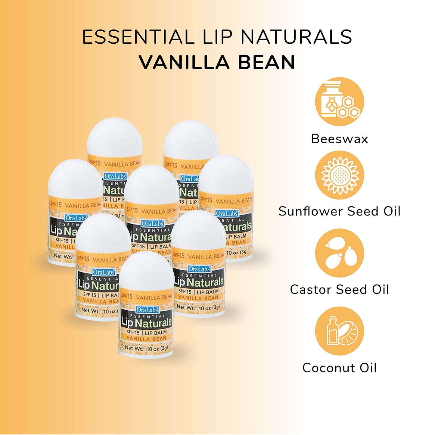 Lip Naturals Mini Lip Balm with SPF 15 Sunscreen, 12 Count Pack, Cherry, Tea Tree Mint & Vanilla Bean Flavors, Made in USA, 0.10oz Each Beauty & Personal Care CHAP-ICE