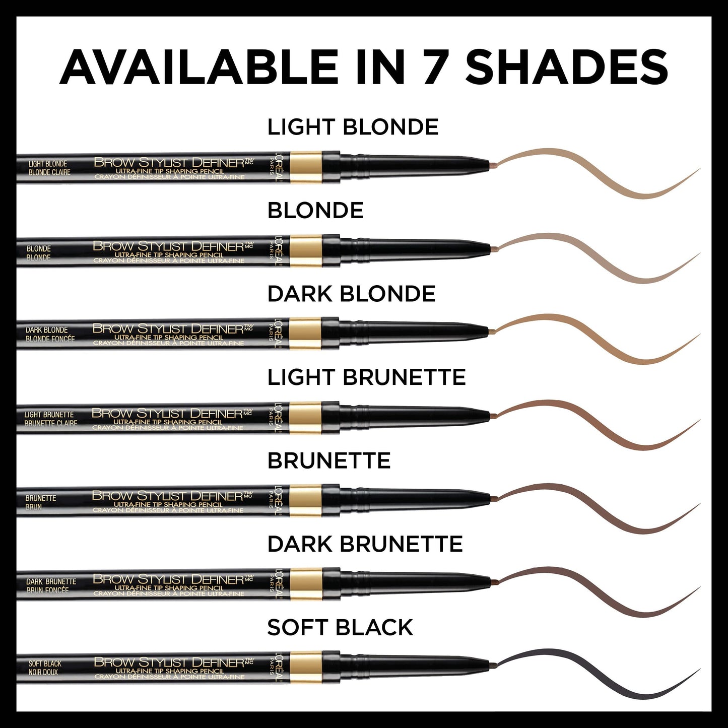 L'Oreal Paris Makeup Brow Stylist Definer Waterproof Eyebrow Pencil, Ultra-Fine Mechanical Pencil, Draws Tiny Brow Hairs and Fills in Sparse Areas Beauty & Personal Care L'Oreal Paris