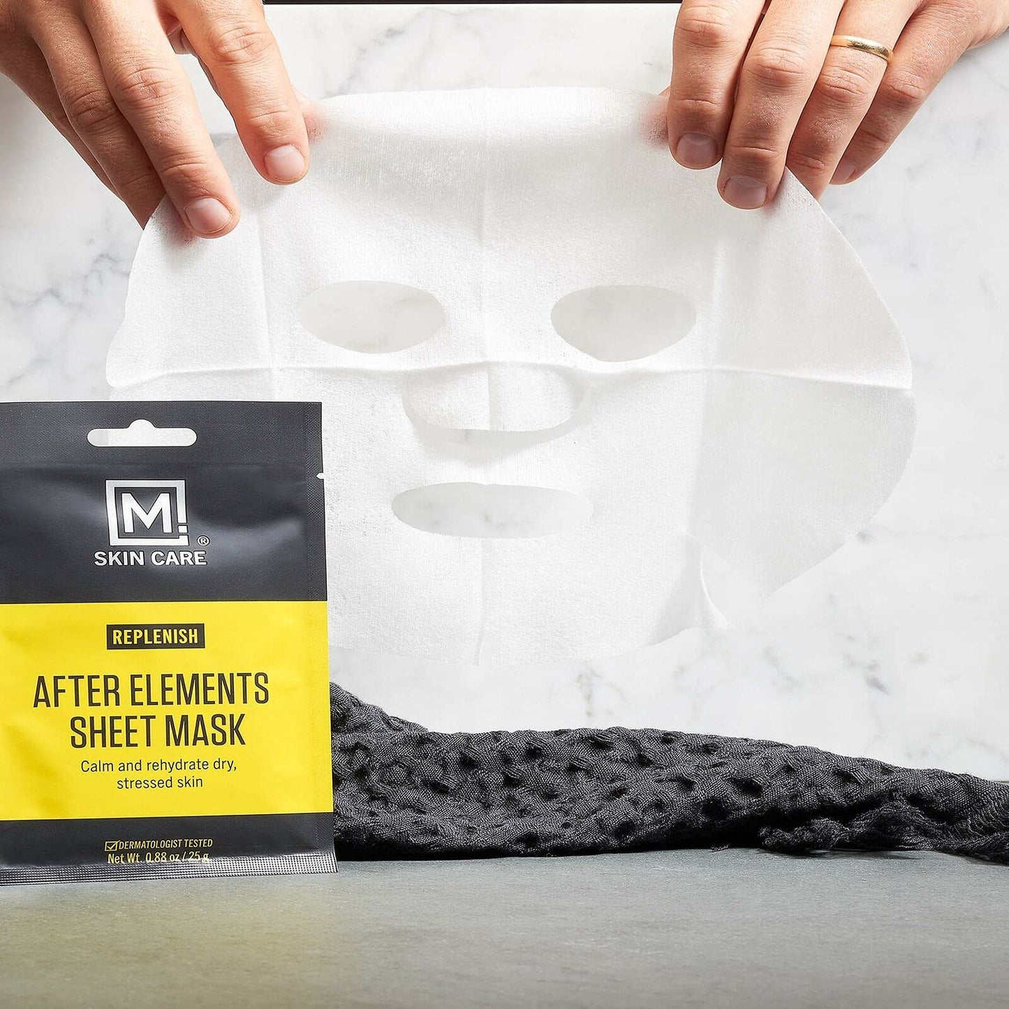 M. Skin Care After Elements Facial Sheet Mask Treatment for Men, Sunburn and Windburn Skin Care Face Mask Beauty & Personal Care M Skin Care