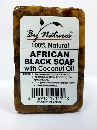 By natures Natural African Black Soap (Coconut oil) Beauty & Personal Care By Natures