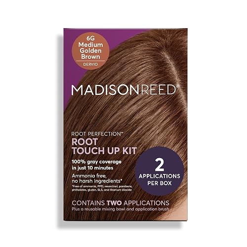 Madison Reed Root Perfection Root Touch Up Kit - 6G Dervio Medium Golden Brown, 2 Permanent Applications, 100% Gray Coverage in 10 Min | PPD-Free Beauty & Personal Care Madison Reed