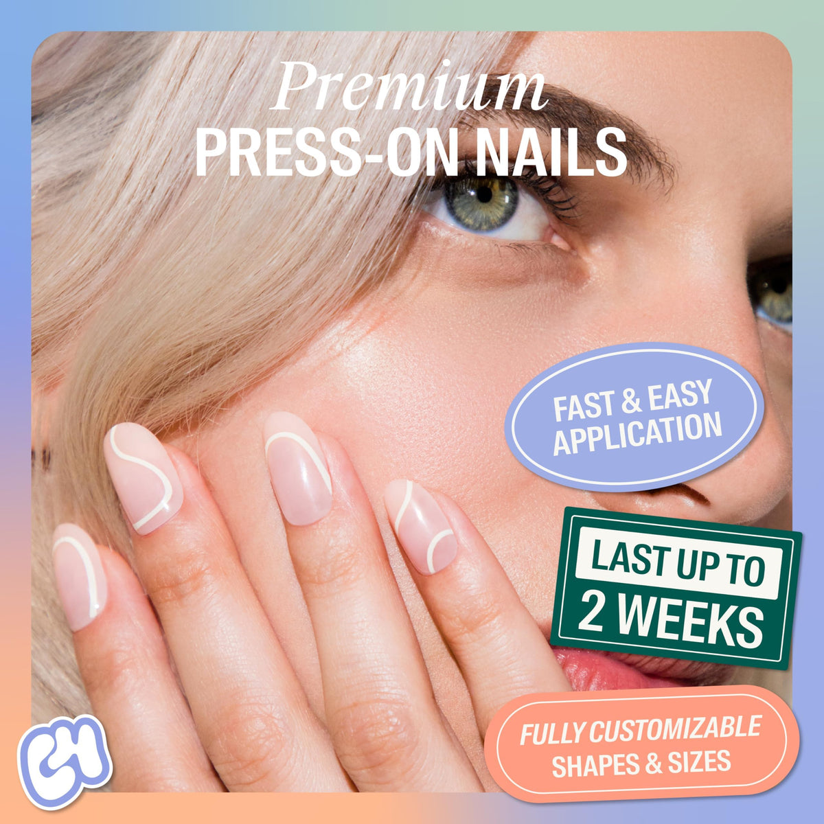 Chillhouse - Chill Tips, Press on Nails Kit - Pirouette (Oval) - 30 Nail Shapes & Sizes - Up to 2 Weeks of Wear - Customizable Fit - Reusable - Latina