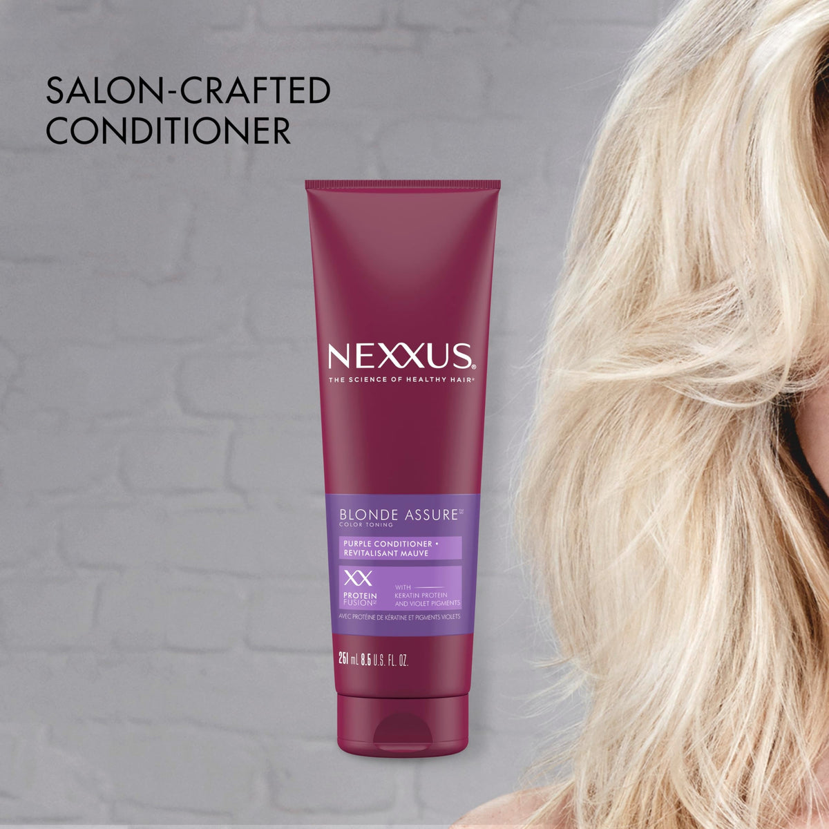 Nexxus Hair Color Blonde Assure Purple Conditioner, Keratin, For Blonde and Bleached Hair, Color 8.5 oz Beauty & Personal Care Nexxus
