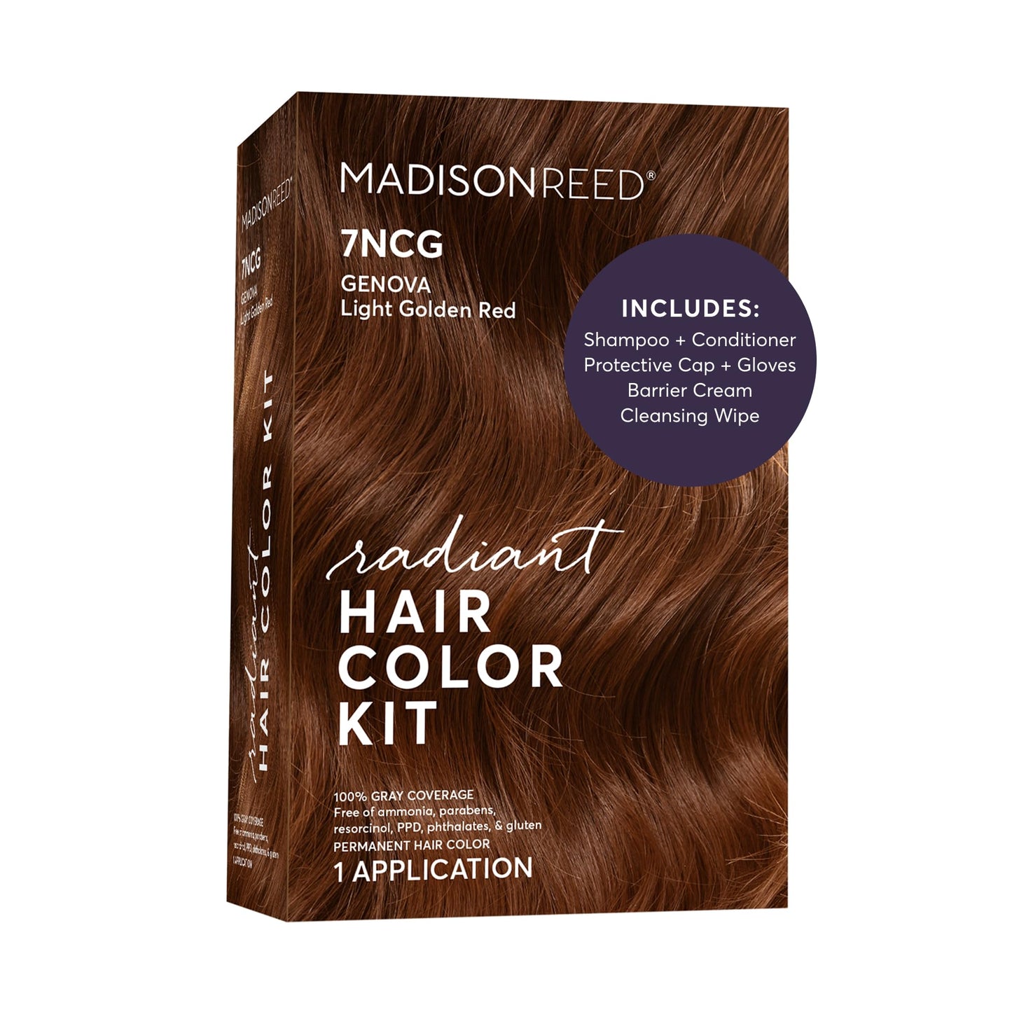 Madison Reed Radiant Hair Color Kit - 7NCG Light Golden Copper (Genova Red), Salon-Quality Permanent Hair Dye, Superior Gray Coverage & Dimensional Beauty & Personal Care Madison Reed