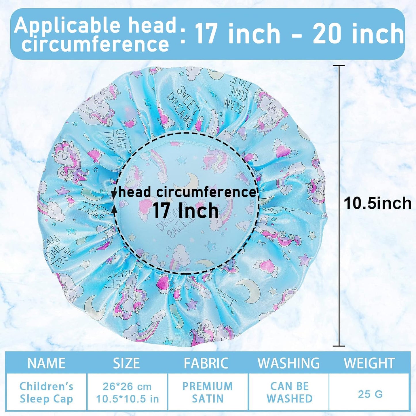 4 PCS Kids Satin Bonnet Child Sleeping Cap,Soft Silk Bonnet Elastic Wide Band,Breathable Baby Bonnets Night Sleep Caps,Colorful Night Hats for Girls Beauty & Personal Care COCPOK