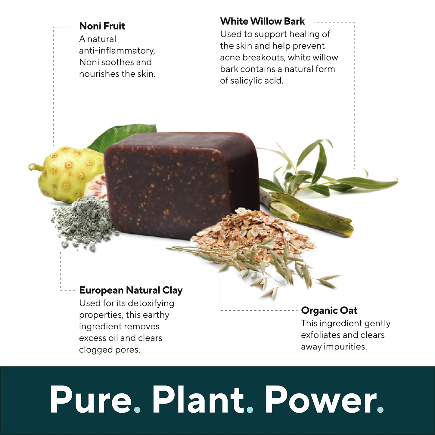 Marie's Original Acne Bar Soap Cleanser for Face and Body | Acne Treatment with Bentonite Clay, Organic Oat Bran, Noni Fruit Powder, White Willow | Beauty & Personal Care Marie Originals