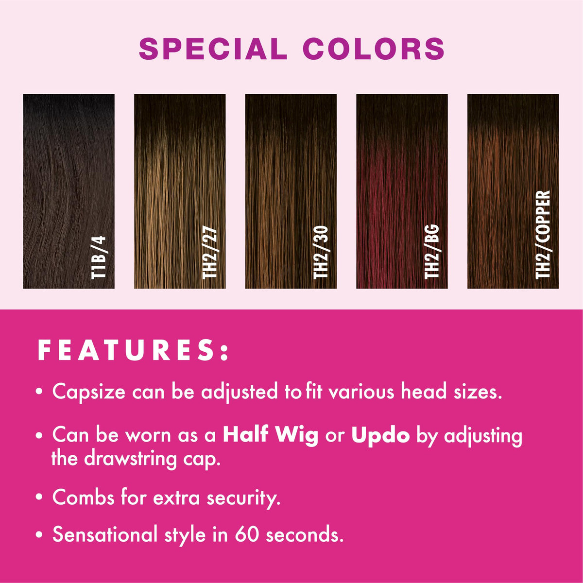 Sensationnel Instant Weave Half Wig-19, TH2/27