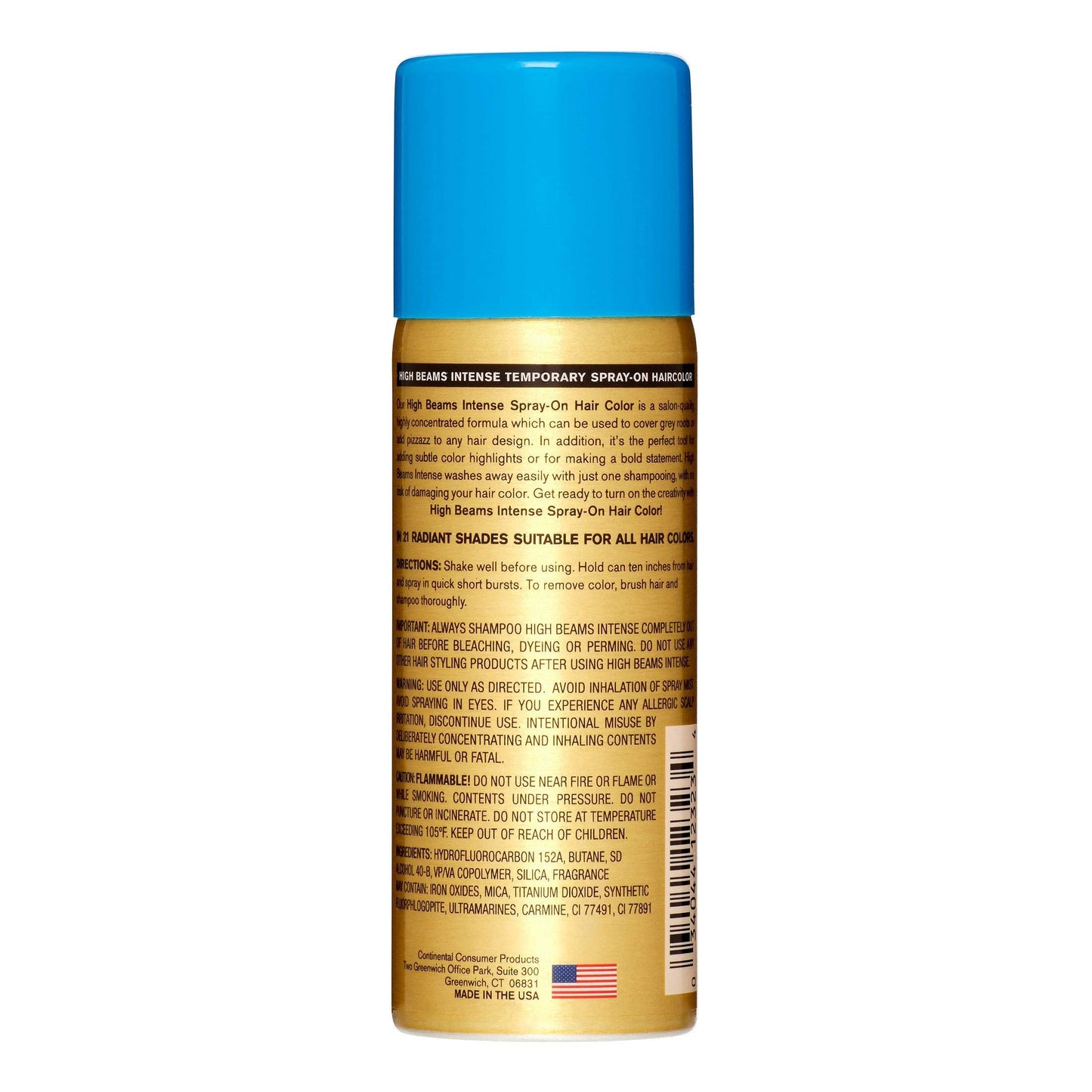 High Beams Intense Temporary Spray On Hair Color, Head Bangin Blue, 2.7 Oz. Beauty & Personal Care High Beams