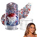 4th of July Patriotic Body Glitter Stick, Waterproof Long Lasting Colorful Sparkle Gel for Face & Body, No Glue Needed Makeup for Independence Day Beauty & Personal Care azpv