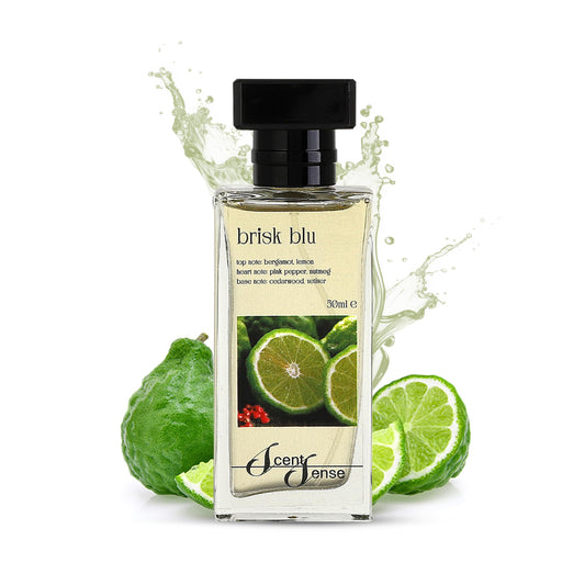 Scent Sense Brisk Blu Eau de Parfum for Men 50ML / 1.7 fl.oz | Fresh, Masculine & Long-Lasting Fragrance | Luxurious Everyday Scent Beauty & Personal Care Scent Sense