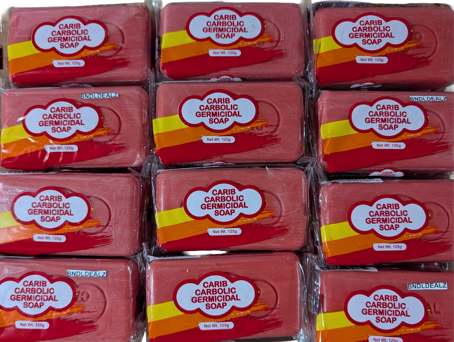 BNDLDEALZ Carbolic Soap 12 Pack Bundle (125g Each) - Featuring Carib Jamaican Carbolic Germicidal Soap Bars, Antibacterial Style Bath Soap for Deep Beauty & Personal Care BNDLDEALZ