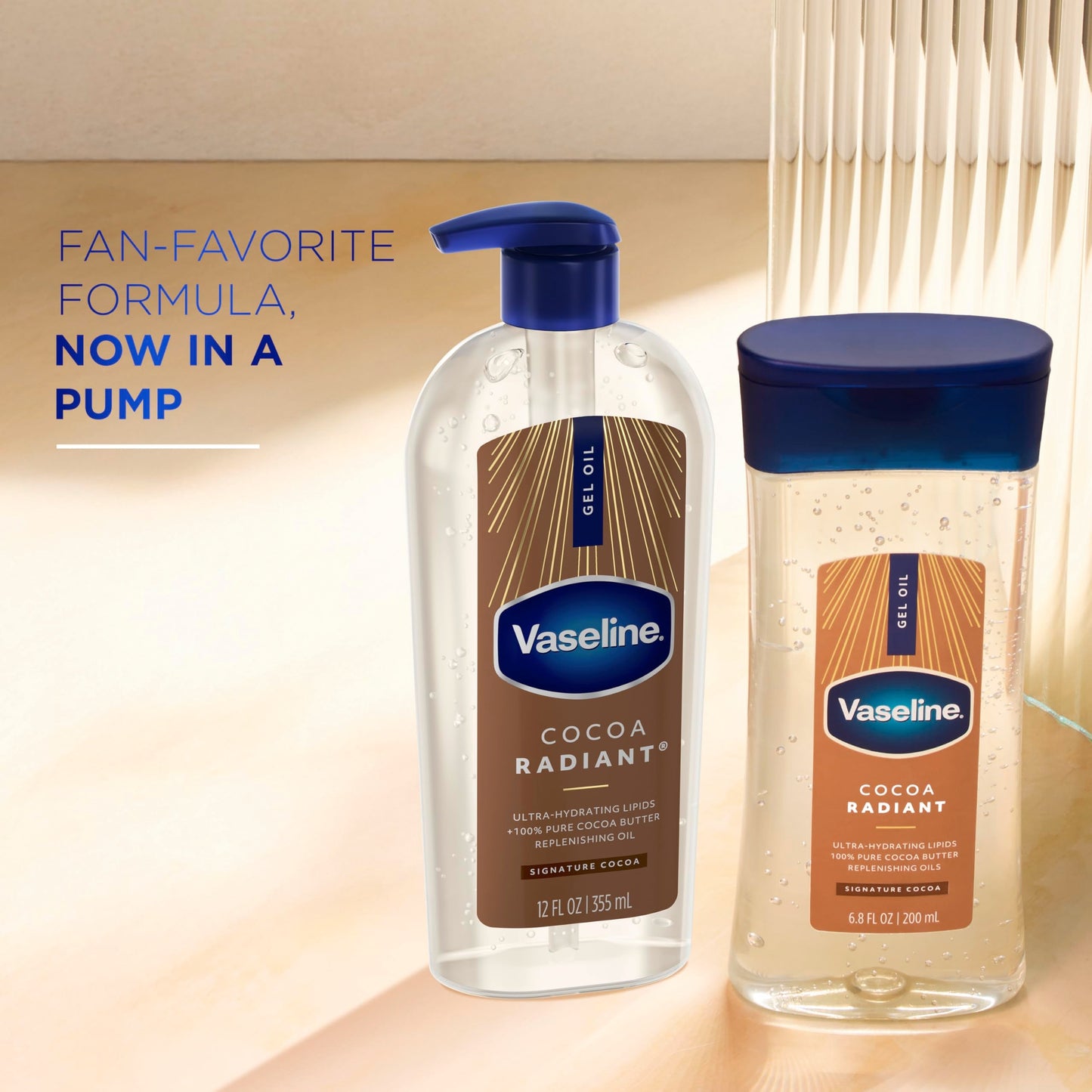 Vaseline Intensive Care Cocoa Radiant Body Gel Oil with 100% Pure Cocoa Butter, 12 oz Beauty & Personal Care Vaseline