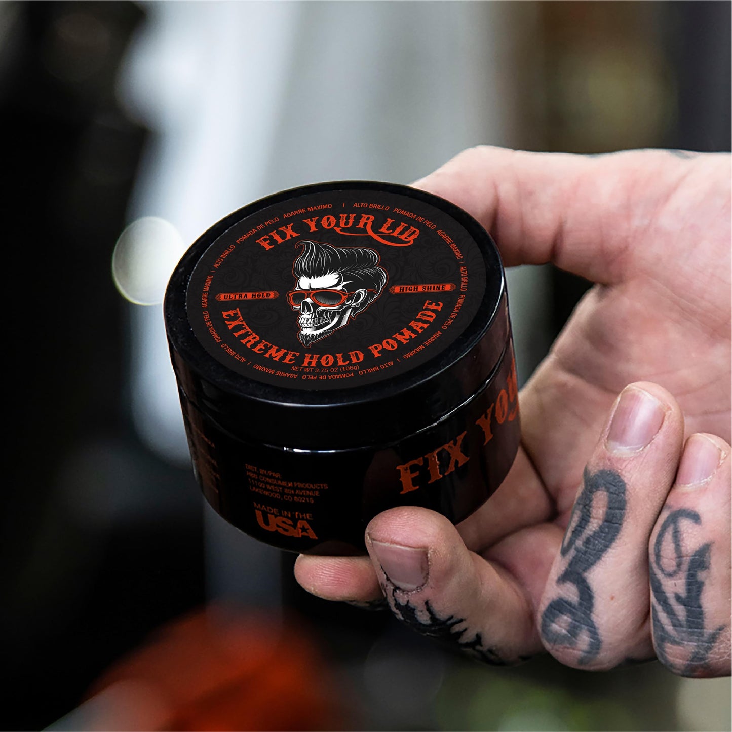 Fix Your Lid Extreme Hold Hair Pomade For Men - High Shine Water Based Hair Gel 3.75 oz - Easy To Wash Out Beauty & Personal Care Fix Your Lid
