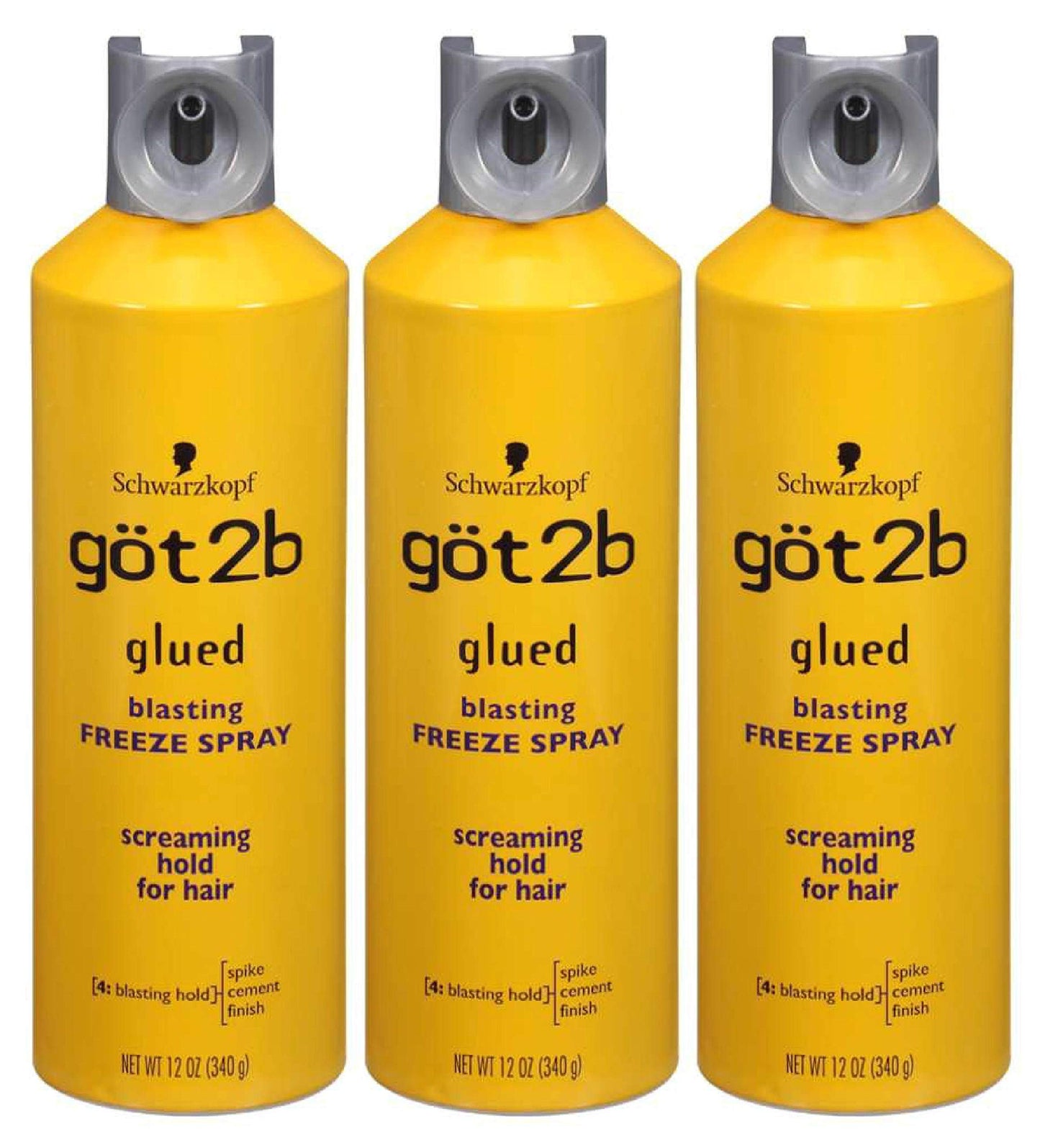 Got2b Glued Blasting Freeze Spray 12 oz (Pack of 3) Beauty & Personal Care Got2B