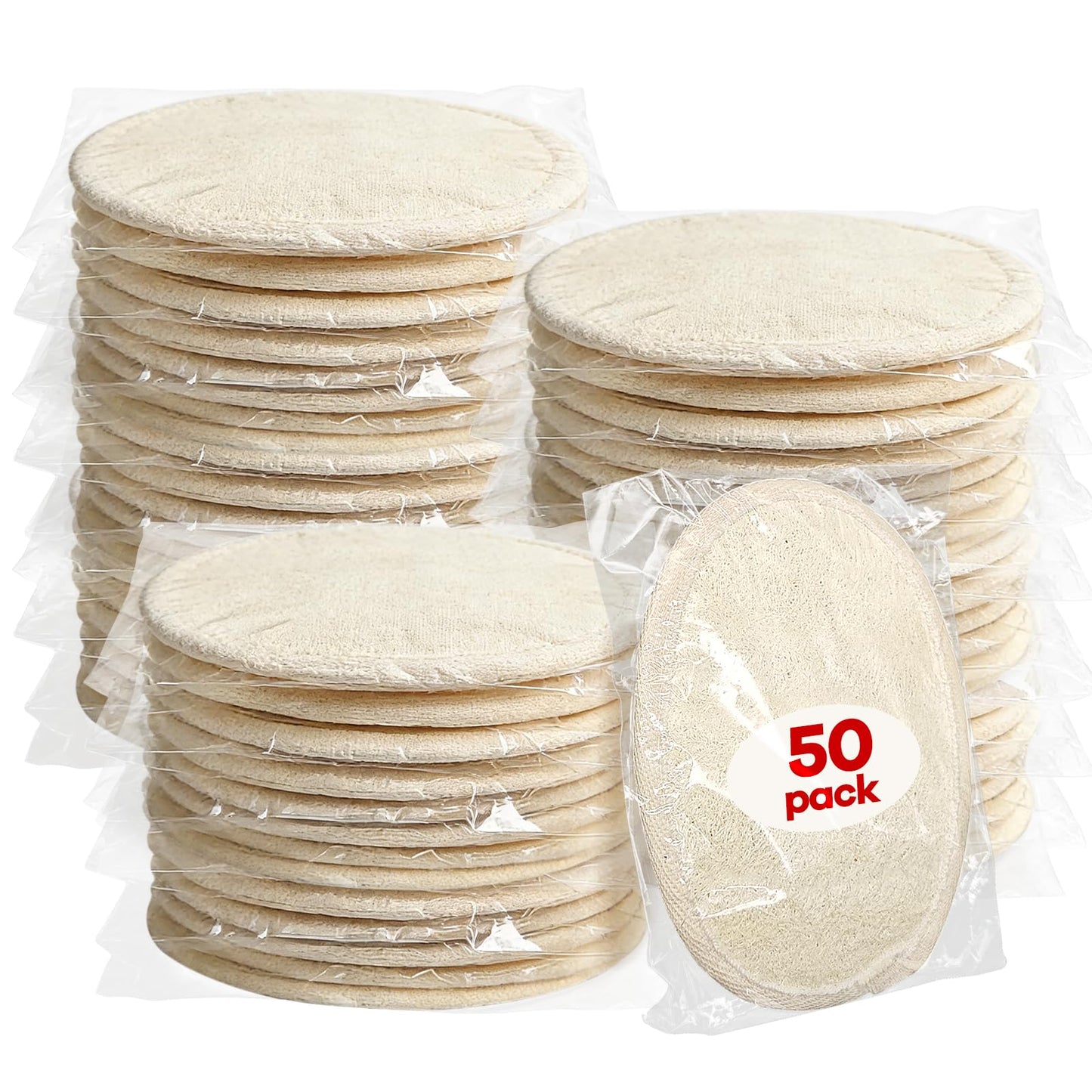 Ttarxug Loofah Individually Wrapped,Luffa,Natural Loofahs,Bath Loofah,Shower Loofah,Body Loofah,Loofah Exfoliating Body Scrubber Pads,Travel Loofah Beauty and Personal Care Ttarxug