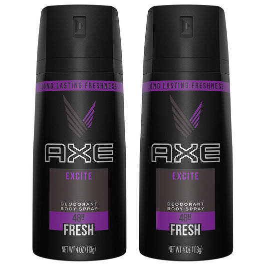 AXE Body Spray for Men, Excite, 4 Ounce (Pack of 2) Beauty and Personal Care AXE