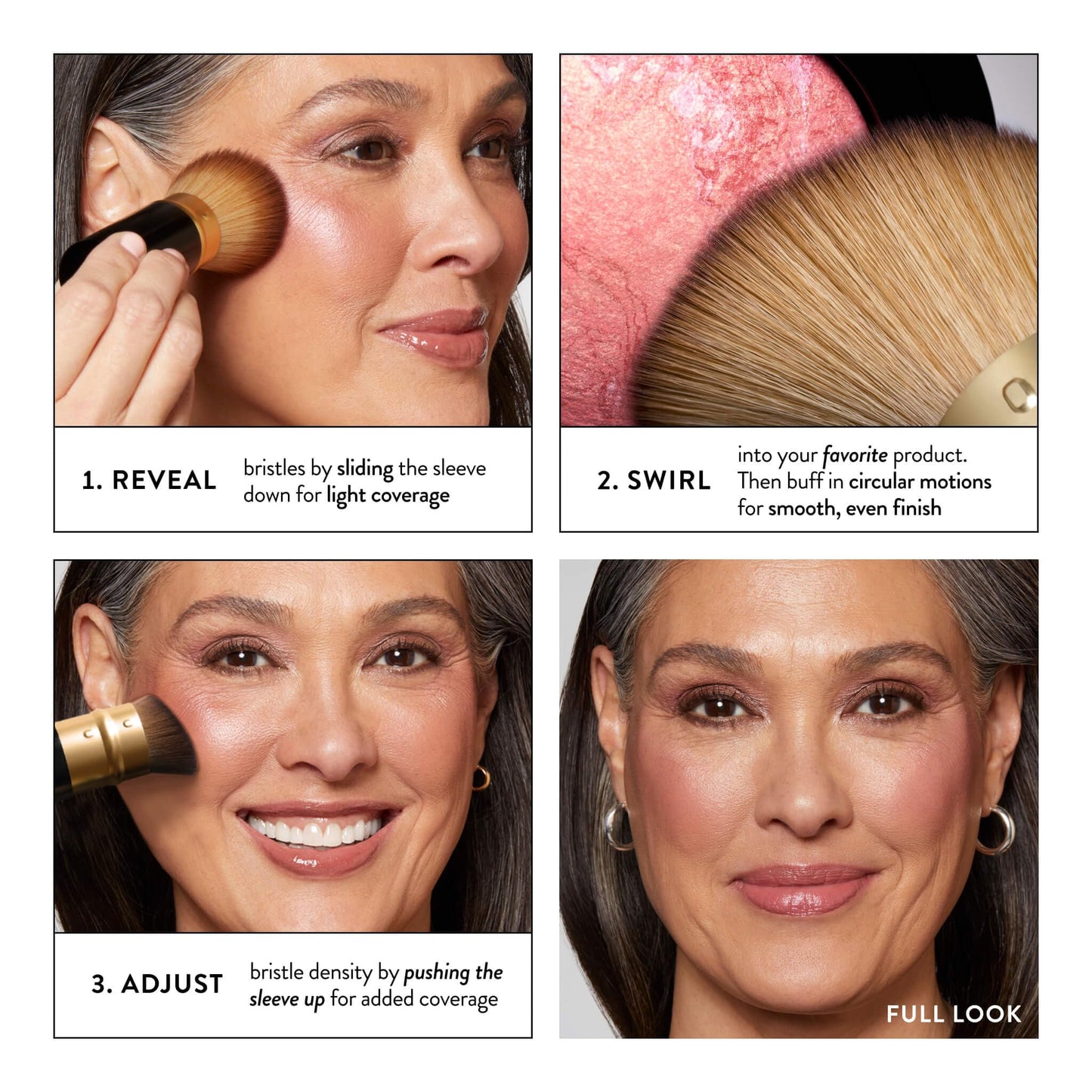 LAURA GELLER NEW YORK Cosmetic Professional Makeup Brushes - Cruelty-Free 02 Retractable Angled Kabuki Brush Beauty & Personal Care LAURA GELLER NEW YORK