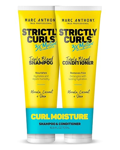 Marc Anthony Strictly Curls 3x Moisture Deep Shampoo & Conditioner for Curl Defining & Anti Frizz - Shea Butter, Marula Oil, Aloe & Coconut Oil Beauty & Personal Care Marc Anthony