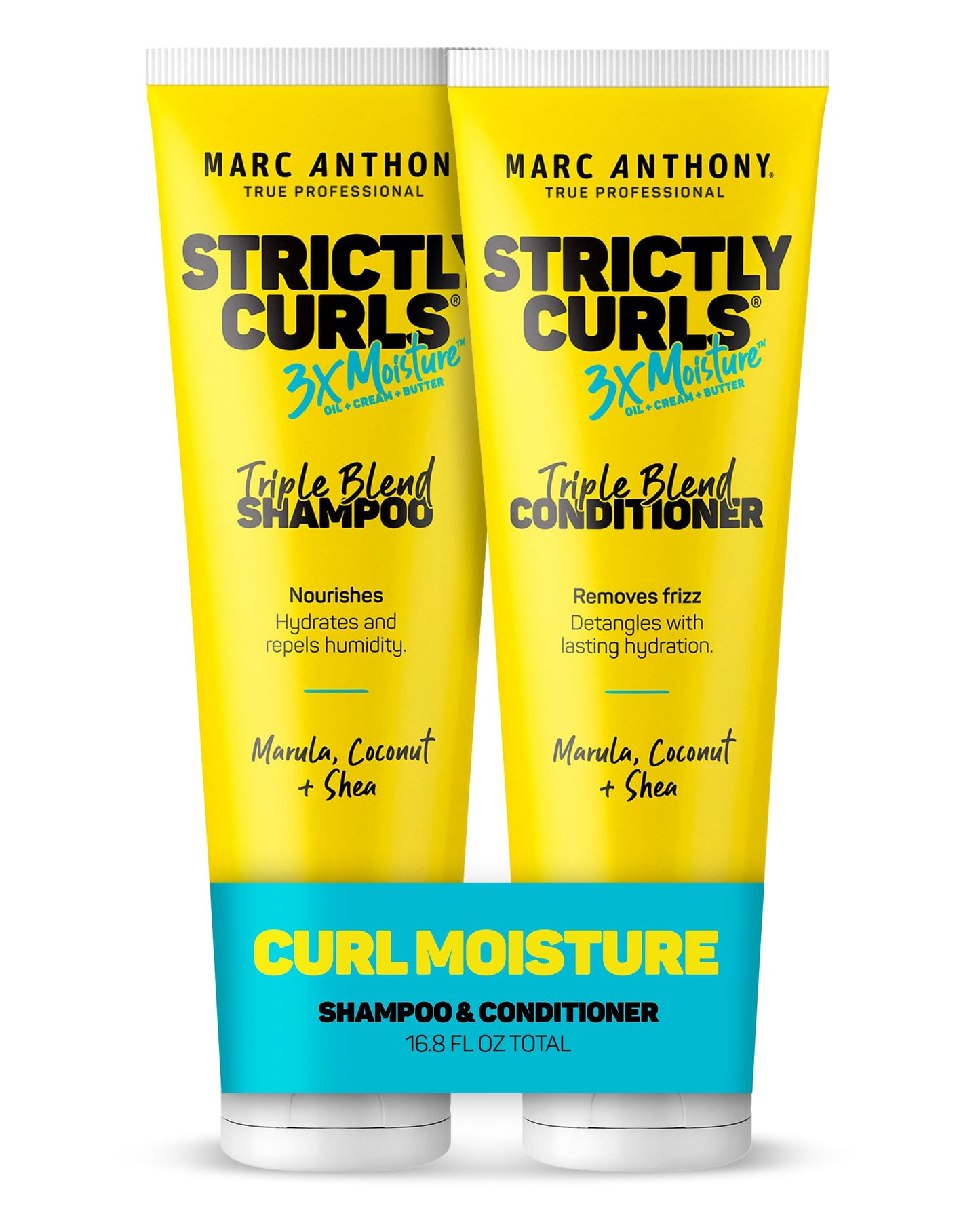 Marc Anthony Strictly Curls 3x Moisture Deep Shampoo & Conditioner for Curl Defining & Anti Frizz - Shea Butter, Marula Oil, Aloe & Coconut Oil Beauty & Personal Care Marc Anthony