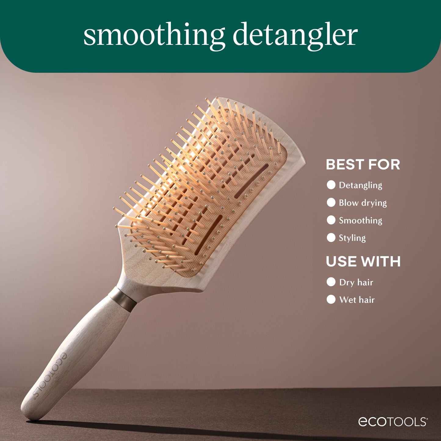 EcoTools Better Brush Smooth Paddle Brush, 1 Count (Pack of 12) Beauty and Personal Care EcoTools
