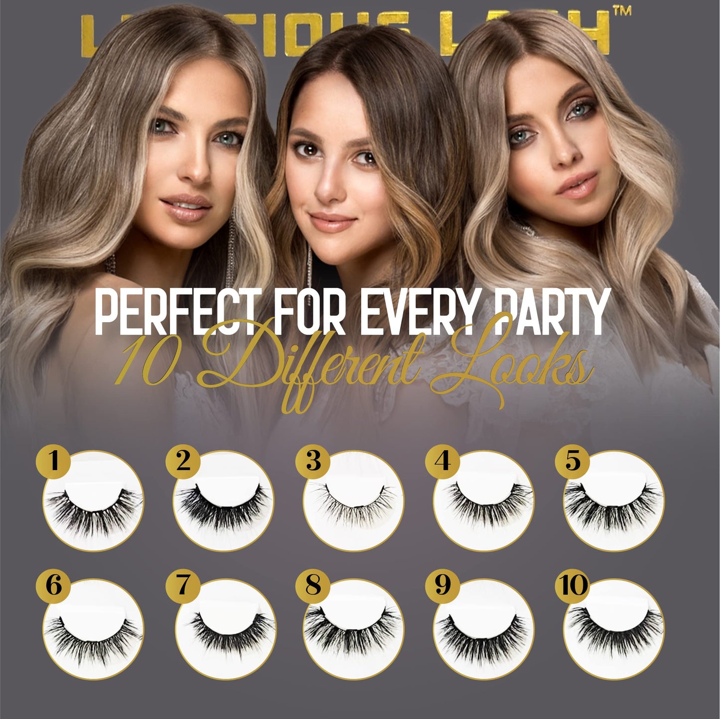 Invisible Magnetic Eyelashes and Eyeliner Kit- 10 Pairs Natural Look False Lashes With 2 Magic Magnetic Eyeliner Pens and Applicator- 3D Reusable Beauty & Personal Care Lumcious Lash