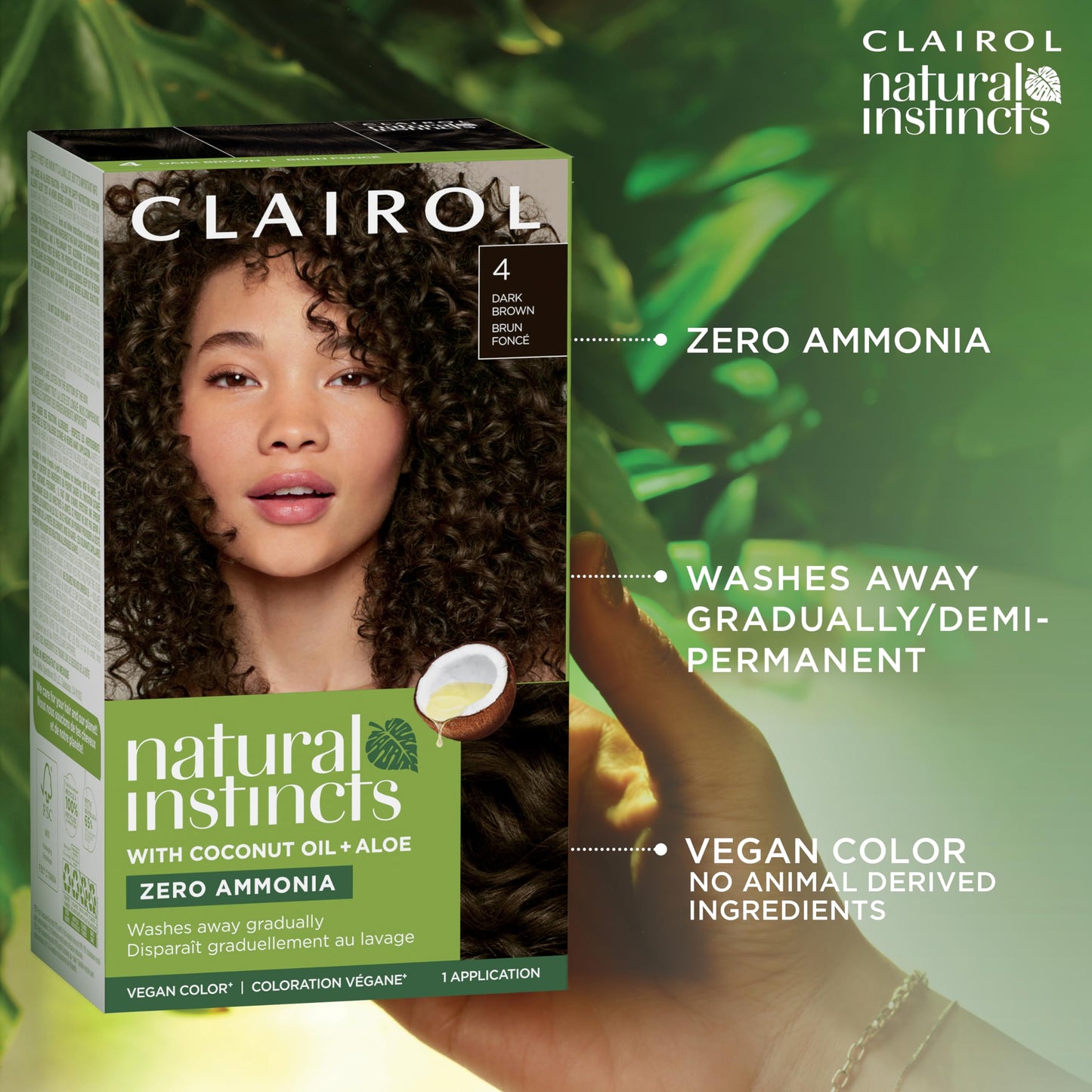 Clairol Natural Instincts Demi-Permanent Hair Dye, 5RR Medium Red | Ammonia‑Free, Vegan Hair Color with Coconut Oil & Aloe Vera | Pack of 1 Beauty and Personal Care Clairol