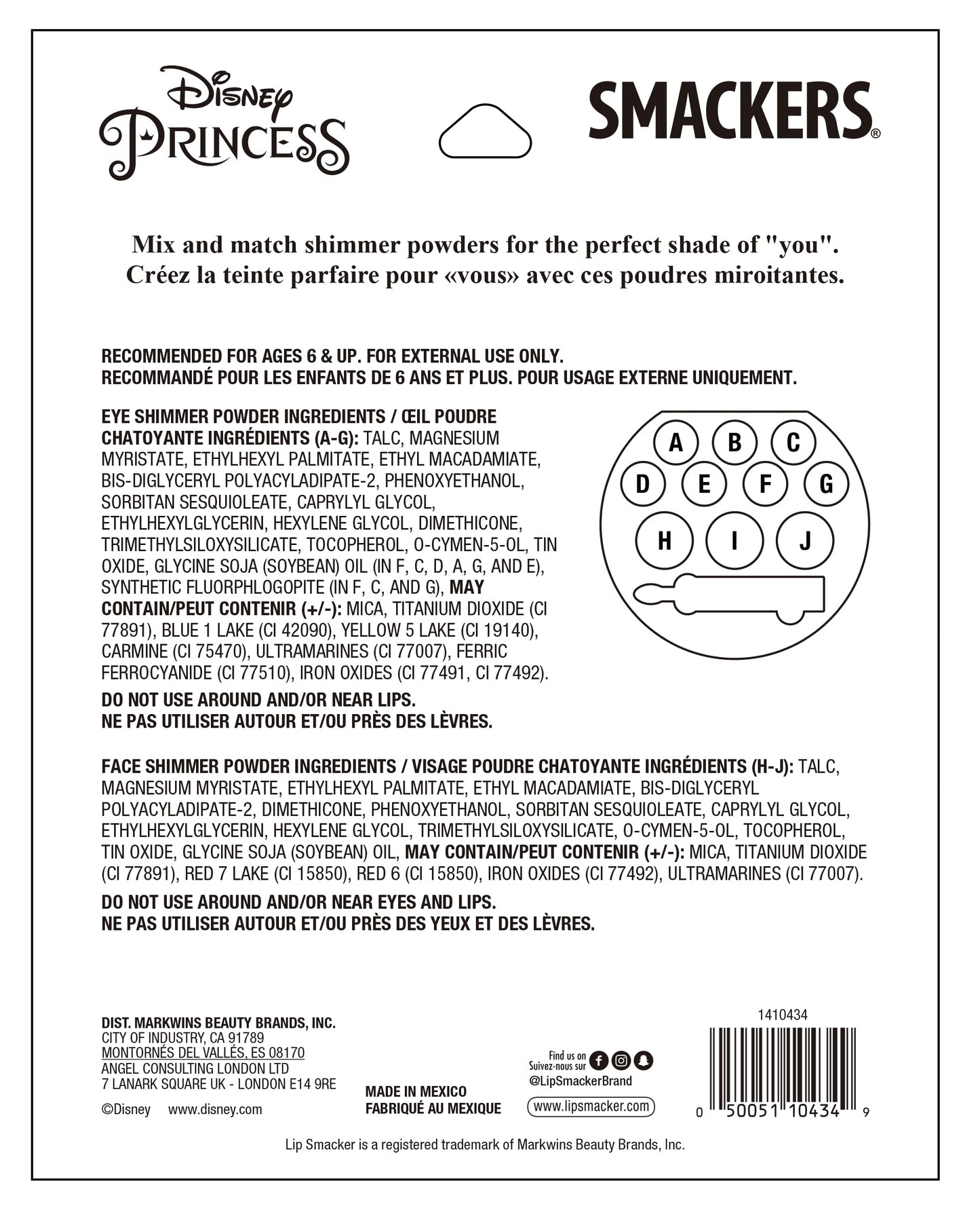 LIP SMACKER Lip Smacker Disney Comic Princess Makeup Palette Set - 0.44oz Beauty & Personal Care Lip Smacker