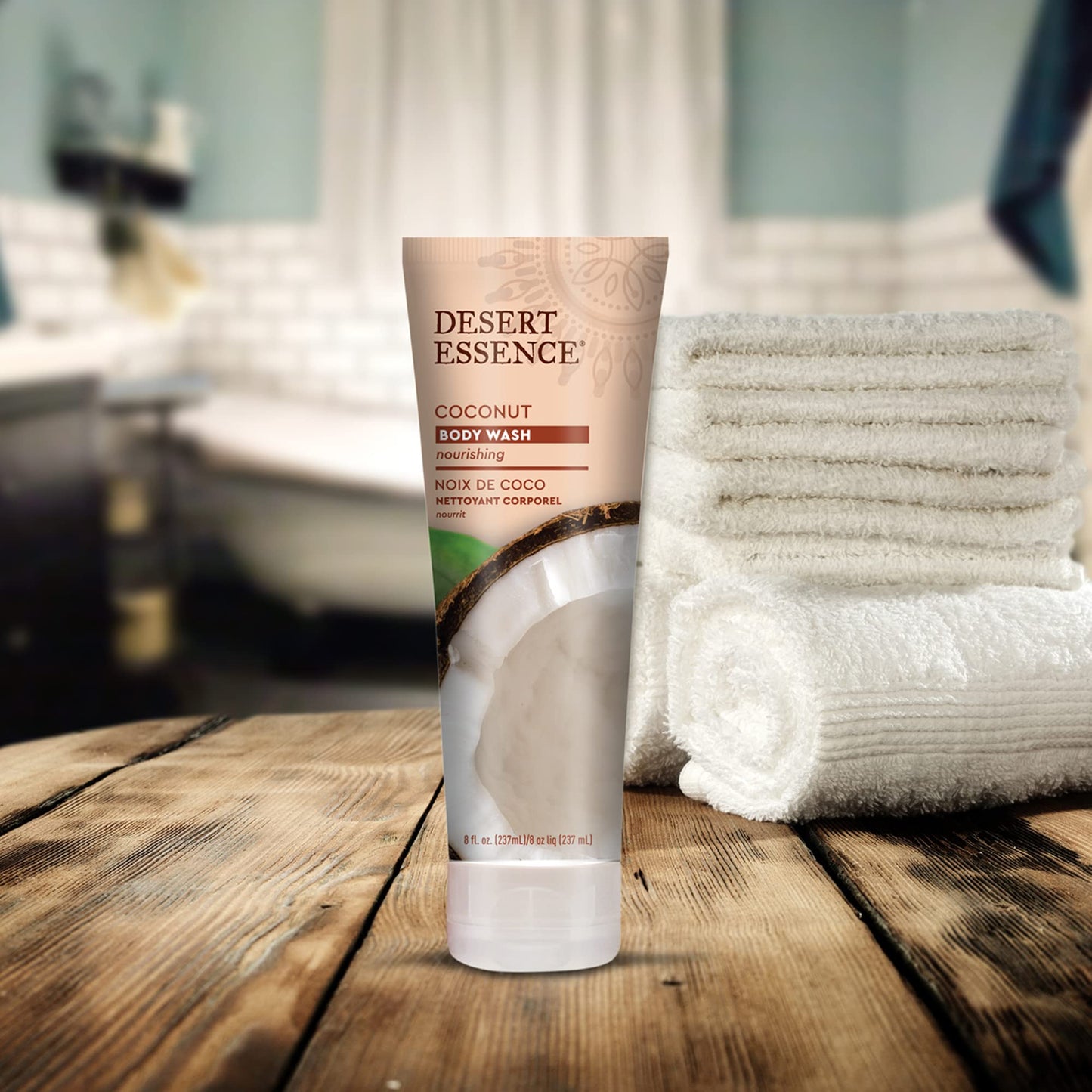 Desert Essence Coconut Body Wash 8 fl. oz, Gluten Free, Vegan, Cruelty Free, Hydrating, Nourishing, Moisturizing, Coconut Oil, Jojoba Oil Beauty & Personal Care Desert Essence