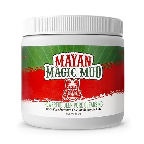 Mayan Magic Mud Powerful Deep Pore Cleansing Calcium Bentonite Clay - 1 lb - Natural Face Mask Peel for Men and Women - USA Made Full Facial Skin Care Beauty & Personal Care Mayan Magic Mud