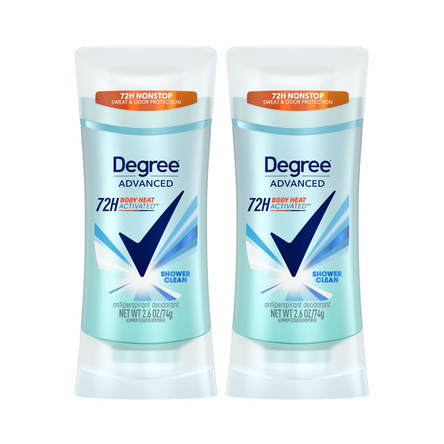 Degree Antiperspirant Deodorant Shower Clean Twin Pack 72-Hour Sweat & Odor Protection Antiperspirant for Women with Body Heat Activated Technology Beauty and Personal Care Degree