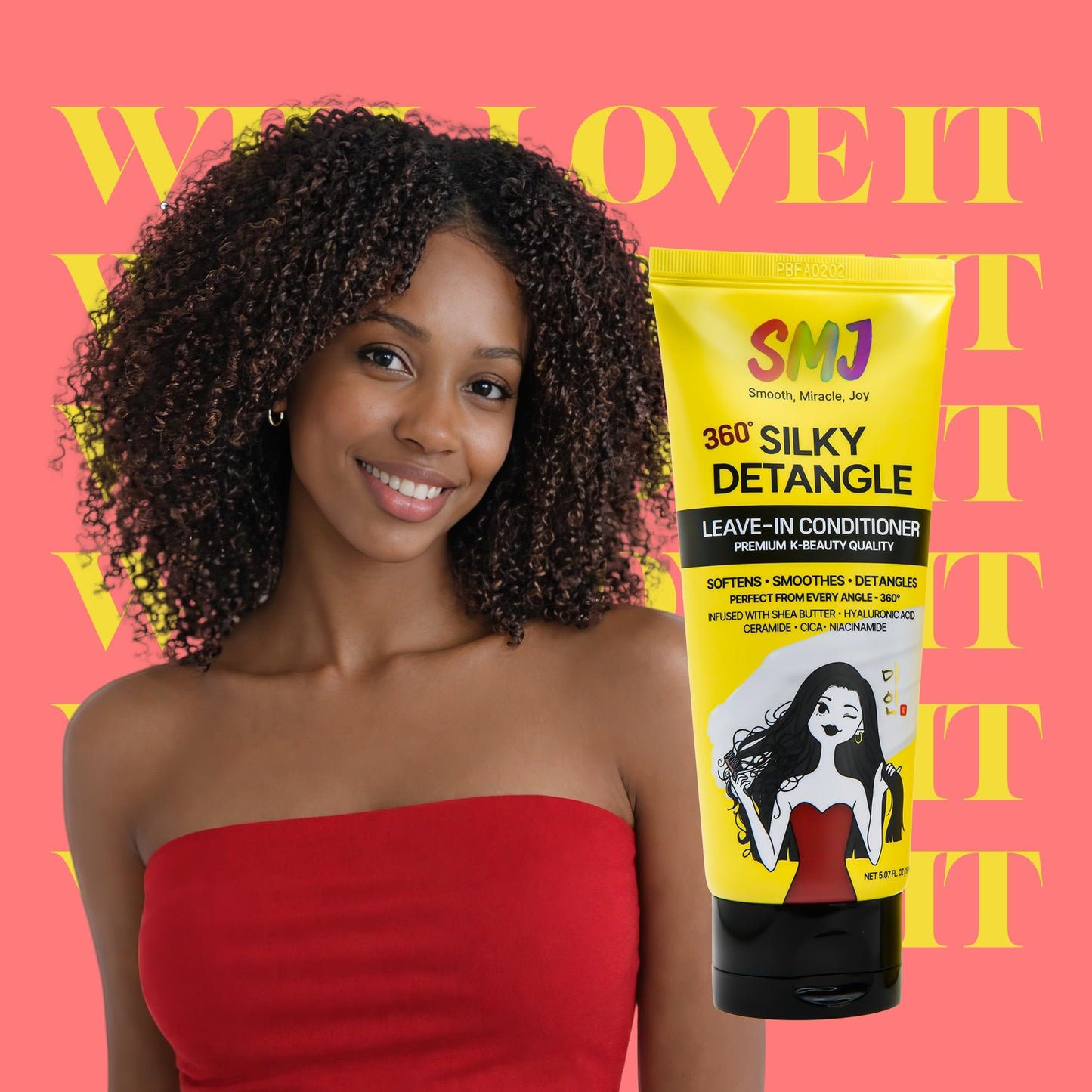 SMJ 360° SILKY DETANGLE LEAVE-IN CONDITIONER - Easy Slip & Detangling | Moisture & Frizz Control | For Braids, Natural & Synthetic Hair | Lightweight Beauty & Personal Care SMJ